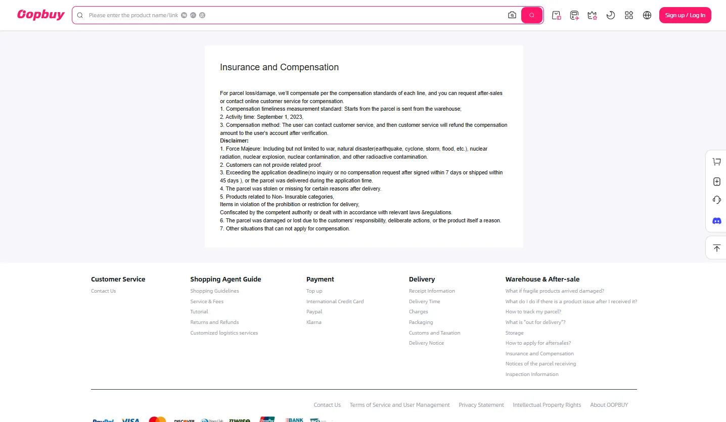 Seite zu Versicherung und Entschädigung mit Fristen und Ausschlüssen